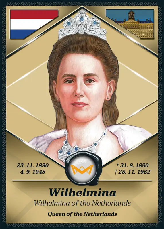 Wilhelmina of the Netherlands · Base · World’s Monarchs 1. série