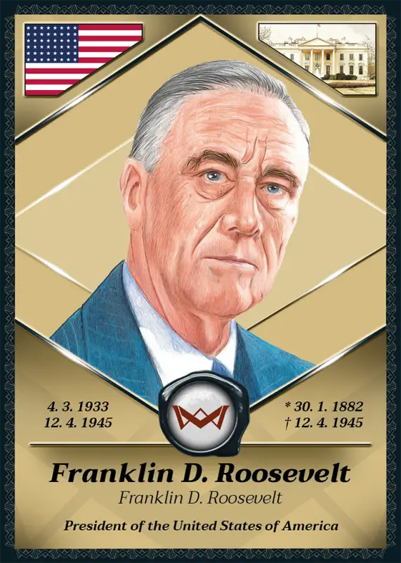 Franklin D. Roosevelt · Gold Glitter /40 · 1VG-17