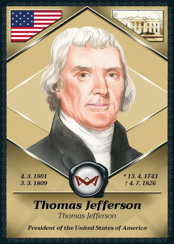 Thomas Jefferson · Gold Rainbow 1/1 · 1GR-21