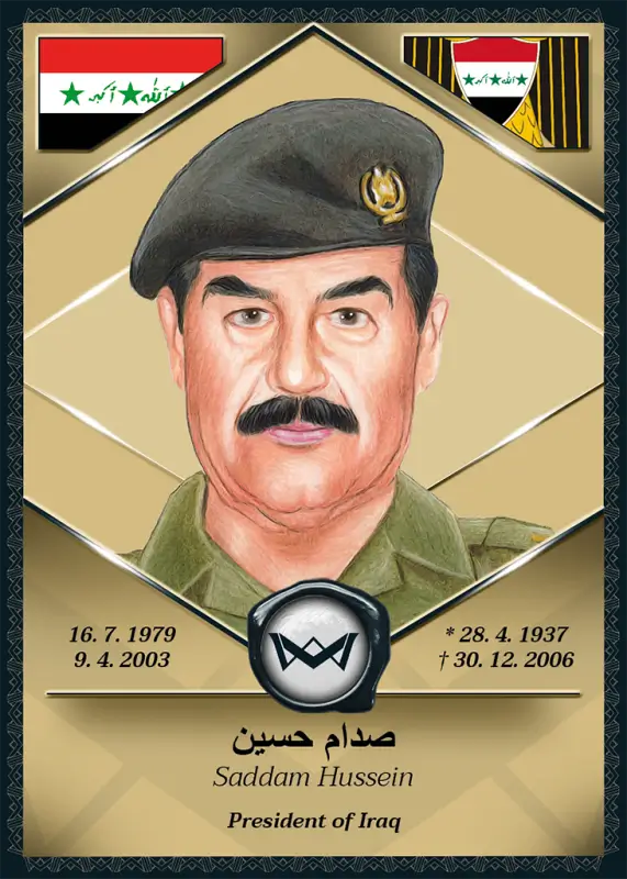 Saddam Hussein · Gold Rainbow 1/1 · 1GR-14