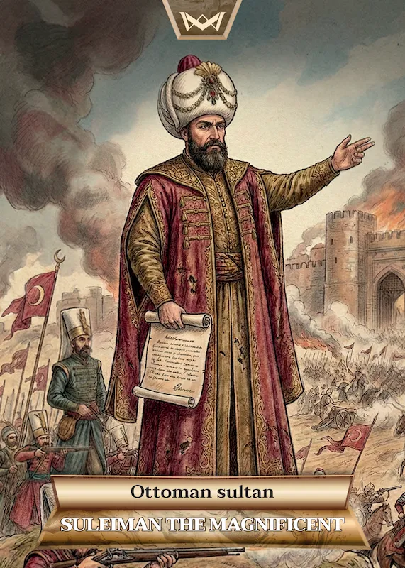 Suleiman the Magnificent · FullArt Rainbow 1/1 · World’s Monarchs 2. série