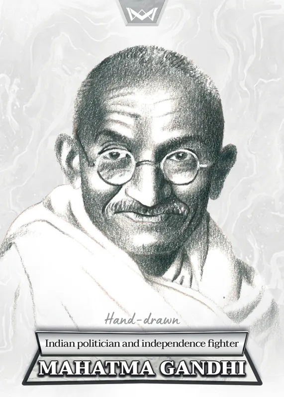 Mahatma Gandhi · Hand-drawn /40 · 2HD-06