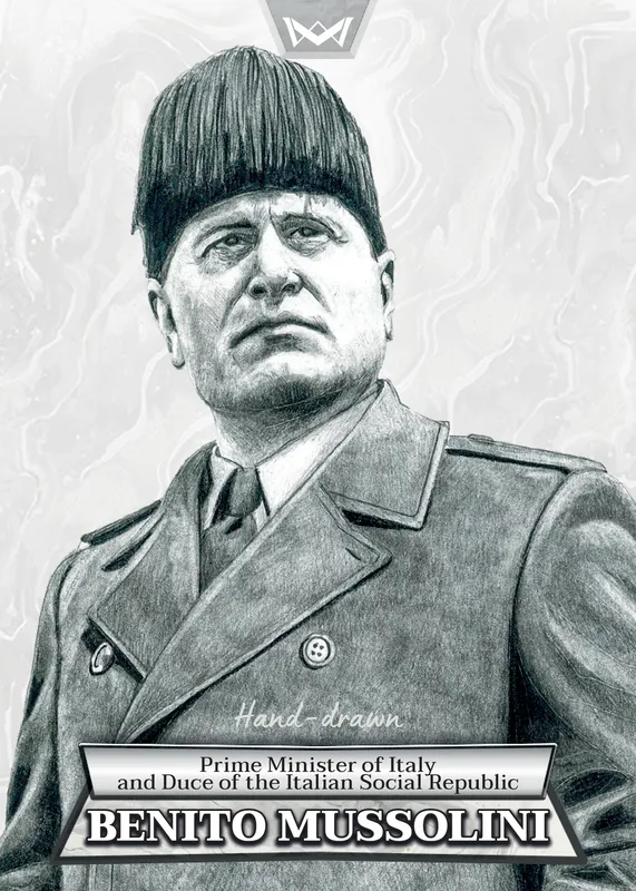 Benito Mussolini · Hand-drawn /40 · 2HD-15
