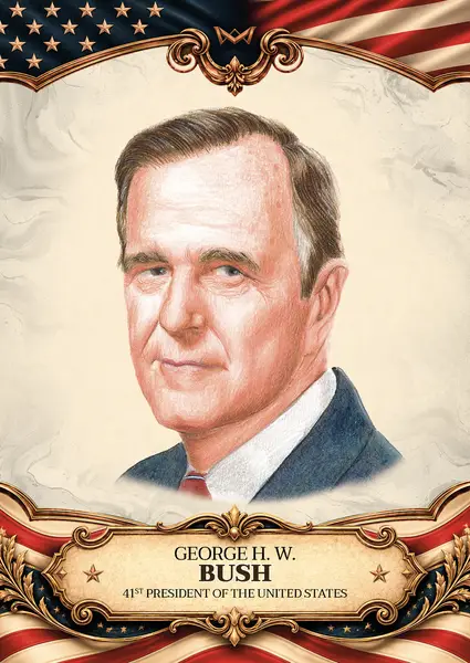 George H. W. Bush · Hand-drawn /20 · 3HD-40