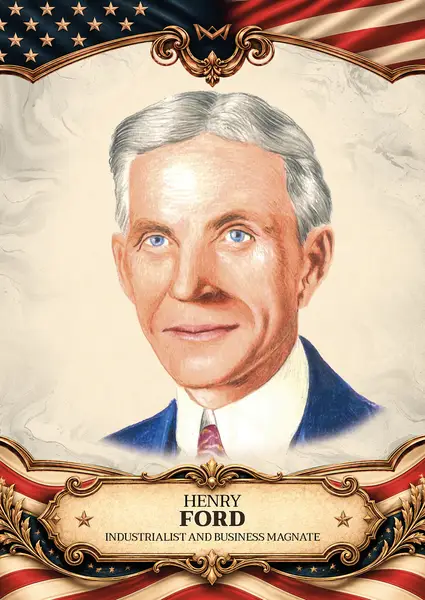 Henry Ford · Hand-drawn /20 · World’s Monarchs 3. série