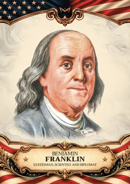 Benjamin Franklin · Hand-drawn /20 · World’s Monarchs 3. série
