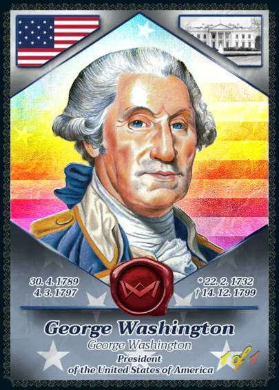 George Washington · Gold Rainbow 1/1 · 1GR-11