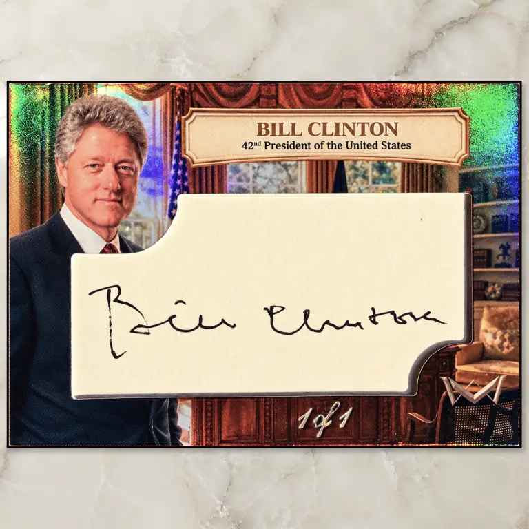 Bill Clinton · Authentic Relic Jumbo 1/1 · World’s Monarchs 3. série